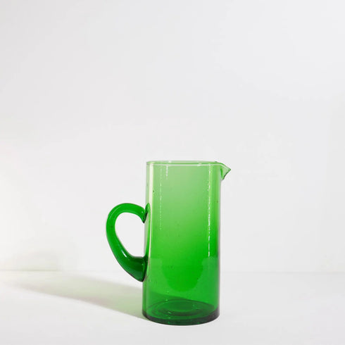 Complete your table service with an Art of handmade Moroccan Beldi glass pitcher.