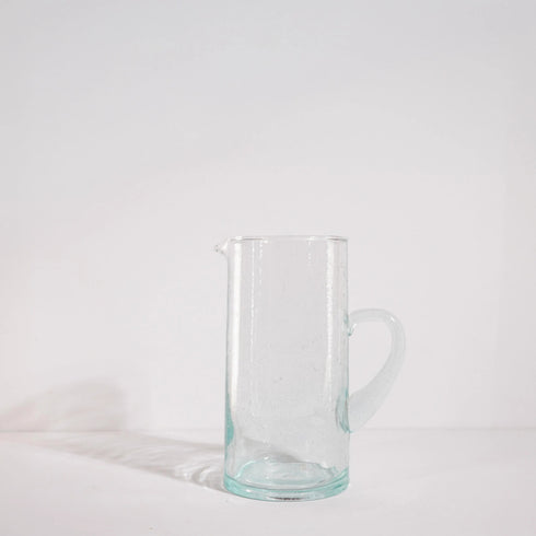 Complete your table service with an Art of handmade Moroccan Beldi glass pitcher.