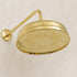 Polished Brass Rain Shower Head – Classic Wall-Mounted Bathroom Fixture