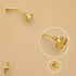 Handcrafted Solid Brass Rain Shower Head with Wall-Mounted Arm – Vintage Round Design