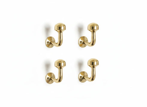 Handmade minimalist brass wall hook for modern home decor