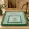 Emerald Scale Rectangular Ceramic Vessel Sink – Moroccan Green Artisan Basin