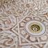 Desert Bloom Ceramic Vessel Sink – Sand Floral Moroccan Basin