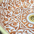 Marrakech Amber Floral Ceramic Vessel Sink – Brass Rim Artisan Basin