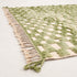 Green Checkered Rug, Moroccan Wool Rug, Handmade Berber Area Rug, Sage Ivory Checkerboard Carpet