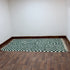 Green Checkered Rug, Moroccan Wool Rug, Berber Rug, Checkerboard Area Rug, Green White Carpet