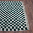 Green Checkered Rug, Moroccan Wool Rug, Berber Rug, Checkerboard Area Rug, Green White Carpet