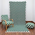 Green Checkered Rug, Moroccan Wool Rug, Berber Rug, Checkerboard Area Rug, Green White Carpet