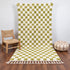 Green Checkered Rug, Moroccan Wool Rug, Handmade Berber Rug, Checkerboard Area Rug, Beni Ourain Carpet