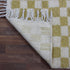 Green Checkered Rug, Moroccan Wool Rug, Handmade Berber Rug, Checkerboard Area Rug, Beni Ourain Carpet