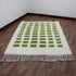 Green Moroccan Rug, Cream Geometric Rug, Handmade Berber Area Rug, Olive Green Carpet