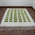 Green Moroccan Rug, Cream Geometric Rug, Handmade Berber Area Rug, Olive Green Carpet
