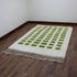 Green Moroccan Rug, Cream Geometric Rug, Handmade Berber Area Rug, Olive Green Carpet