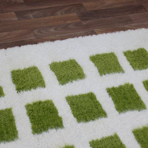 Green Moroccan Rug, Cream Geometric Rug, Handmade Berber Area Rug, Olive Green Carpet