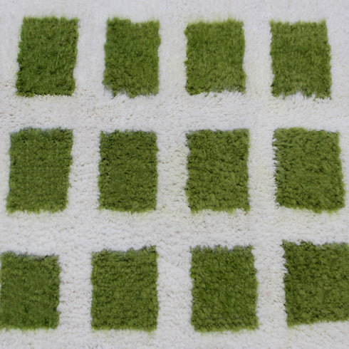 Green Moroccan Rug, Cream Geometric Rug, Handmade Berber Area Rug, Olive Green Carpet