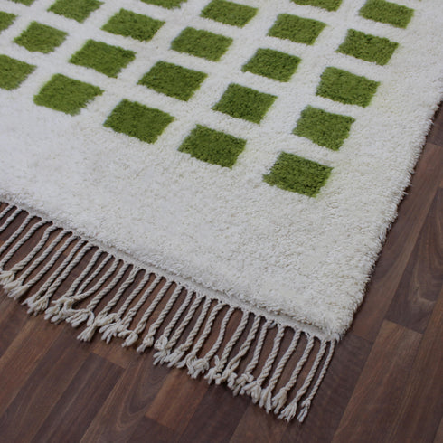 Green Moroccan Rug, Cream Geometric Rug, Handmade Berber Area Rug, Olive Green Carpet