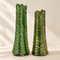 Green Tamegroute Candle Holder, Handmade Moroccan Pottery, Rustic Ceramic Candlestick, Boho Home Decor