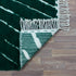 Green Moroccan Wool Rug, Geometric Berber Rug, Ivory Line Handmade Area Carpet, Modern Beni Ourain Rug