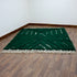 Green Moroccan Wool Rug, Geometric Berber Rug, Ivory Line Handmade Area Carpet, Modern Beni Ourain Rug