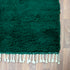 Green Moroccan Wool Rug, Solid Emerald Berber Rug, Handmade Plush Area Carpet, Minimalist Beni Ourain Rug