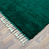 Green Moroccan Wool Rug, Solid Emerald Berber Rug, Handmade Plush Area Carpet, Minimalist Beni Ourain Rug