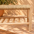 Handcrafted Moroccan Wooden Bench with Natural Woven Seagrass Seat and Lower Storage Shelf, Rustic Boho Entryway Home Decor