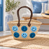 Handmade Moroccan Straw Basket Bag, Woven Smiley Face Beach Tote, Raffia Summer Market Bag, Boho Gift for Her