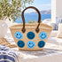 Handmade Moroccan Straw Basket Bag, Woven Smiley Face Beach Tote, Raffia Summer Market Bag, Boho Gift for Her