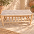 Handcrafted Moroccan Wooden Bench with Woven Rope Seat and Lower Storage Shelf, Rustic Boho Entryway Stool for Home Decor