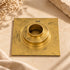 Hand Engraved Brass Square Floor Drain | Decorative Floral Shower Drain Cover