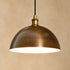 Hand-Hammered Antique Brass Dome Pendant Light – Moroccan Ceiling Lamp