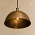 Hand-Hammered Antique Brass Dome Pendant Light – Moroccan Ceiling Lamp