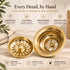 Hand-Hammered Solid Brass Round Sink – Moroccan Artisan Basin