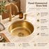 Hand-Hammered Solid Brass Round Sink – Moroccan Artisan Basin
