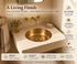 Hand-Hammered Solid Brass Round Sink – Moroccan Artisan Basin