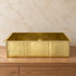 Hand-Hammered Unlacquered Brass Farmhouse Kitchen Sink – Rectangular Single Basin