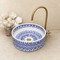 Hand-Painted Moroccan Blue Geometric Ceramic Vessel Sink