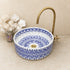 Hand-Painted Moroccan Blue Geometric Ceramic Vessel Sink