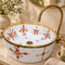 Hand-Painted Moroccan Ceramic Vessel Sink – Terracotta Berber Motif with Brass Rim