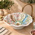 Hand-Painted Moroccan Floral Ceramic Vessel Sink – Scalloped Design