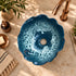 Handcrafted Blue Ceramic Vessel Sink with Hammered Copper Faucet