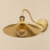 Handcrafted Brass Gooseneck Wall Sconce – Vintage Cone Shade Light