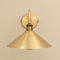Handcrafted Brass Gooseneck Wall Sconce – Vintage Cone Shade Light