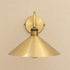 Handcrafted Brass Gooseneck Wall Sconce – Vintage Cone Shade Light