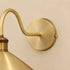 Handcrafted Brass Gooseneck Wall Sconce – Vintage Cone Shade Light