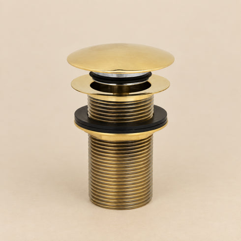 Moroccan Handcrafted Brass Pop-Up Sink Drain Stopper for Vessel Sinks