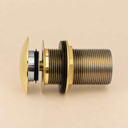 Moroccan Handcrafted Brass Pop-Up Sink Drain Stopper for Vessel Sinks