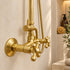 Handcrafted Brass Rain Shower System with Handheld Sprayer