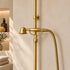 Handcrafted Brass Rain Shower System with Handheld Sprayer