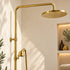 Handcrafted Brass Rain Shower System with Handheld Sprayer